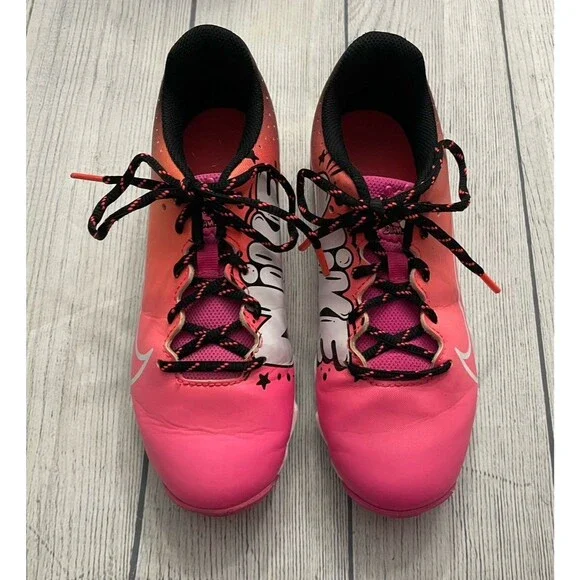 Pink Nike Girl Softball Cleats Shoes, Size Youth 4.5 - Picture 3 of 5